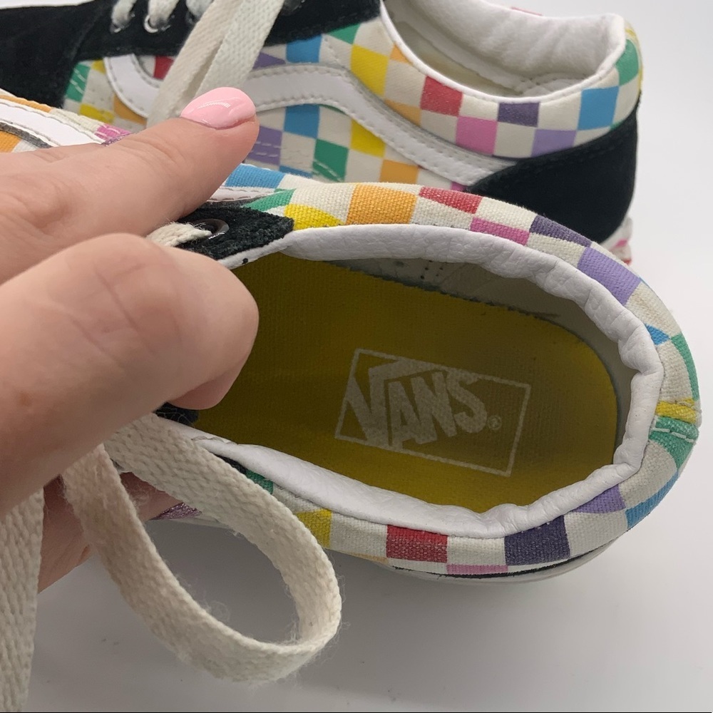 Vans Checkerboard Old Skool Multi Colored Checked Suede and Canvas Sneak… - Picture 6 of 6